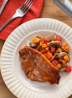 Bife de Peito de Peru com Legumes