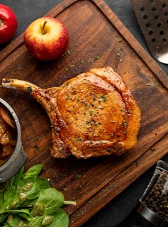 Prime Rib com Maçãs Caramelizadas