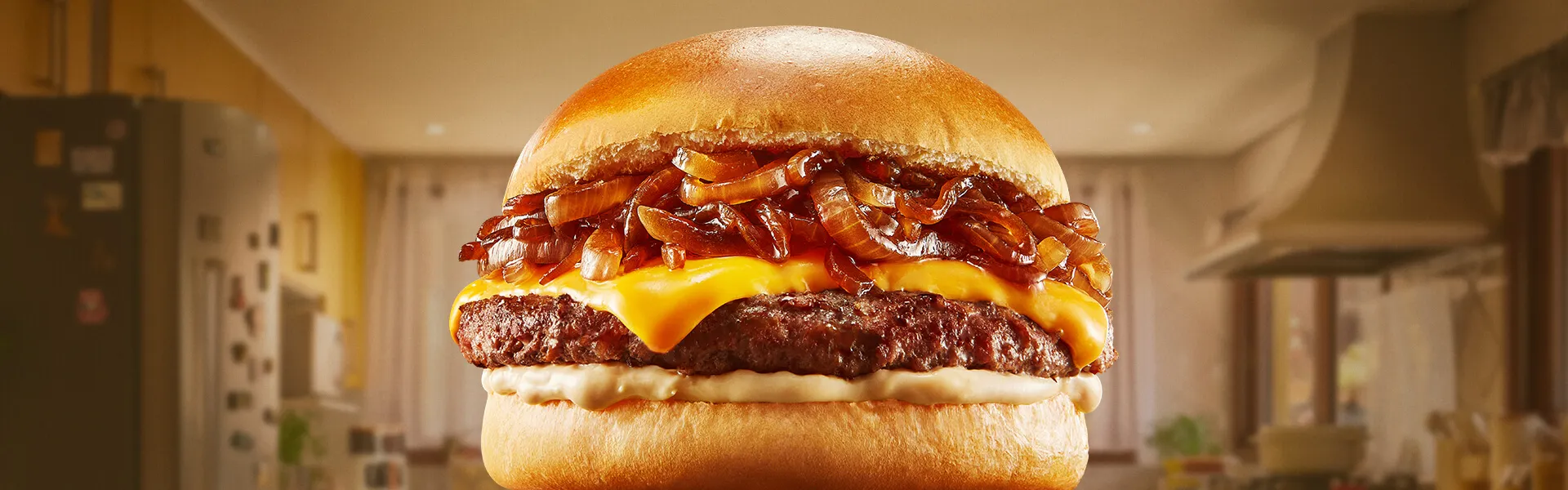 Pop Burger Sadia com Cebola Caramelizada e Queijo