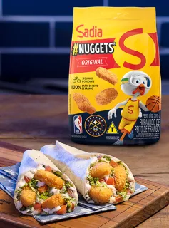 Burrito com Nuggets