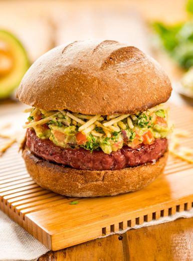 Hambúrguer de Vegetais Veg&tal com Guacamole