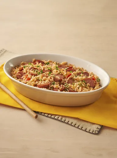 Arroz Carreteiro com Linguiça Calabresa