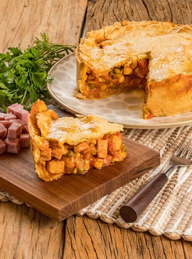Empadão de Peito de Peru com Vegetais