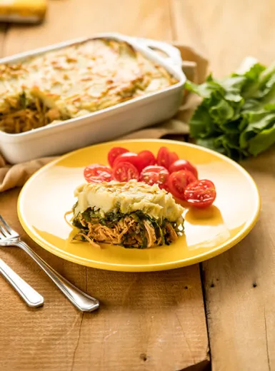 Escondidinho de Frango Orgânico com Batata-doce