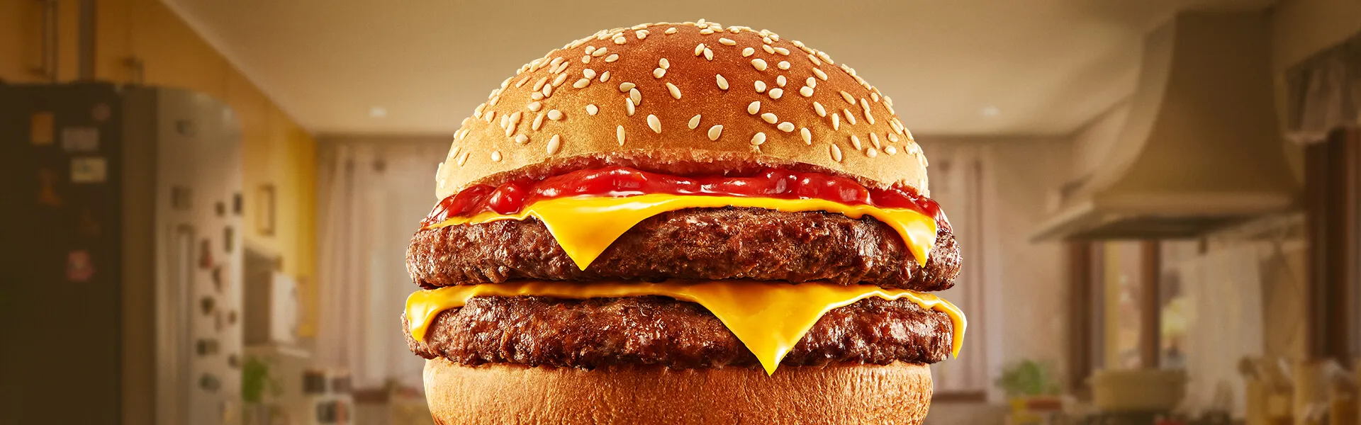 Pop Burger Sadia Duplo com Queijo e Ketchup