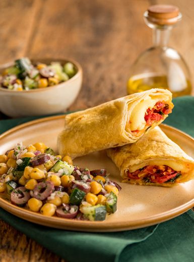 Wrap Sadia Livre&lev com Salada de Grão de Bico
