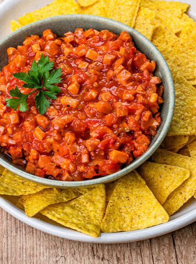 Tortillas com Ragu de Linguiça Defumada de Frango