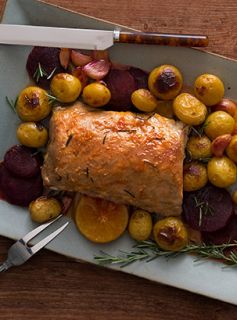 Lombo Cítrico com Vegetais Rústicos