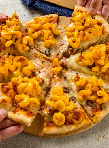 Pizza com Mac’n Cheese Sadia