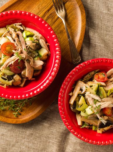 Mix de Vegetais e Peru Salteados