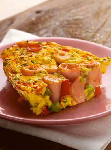 Omelete de Forno com Peito de Peru