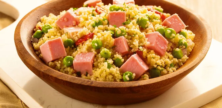 Cuscuz Marroquino com Blanquet de Peru