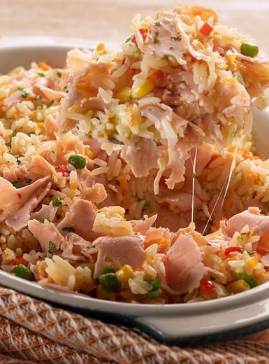 Arroz de Forno com Peito de Peru