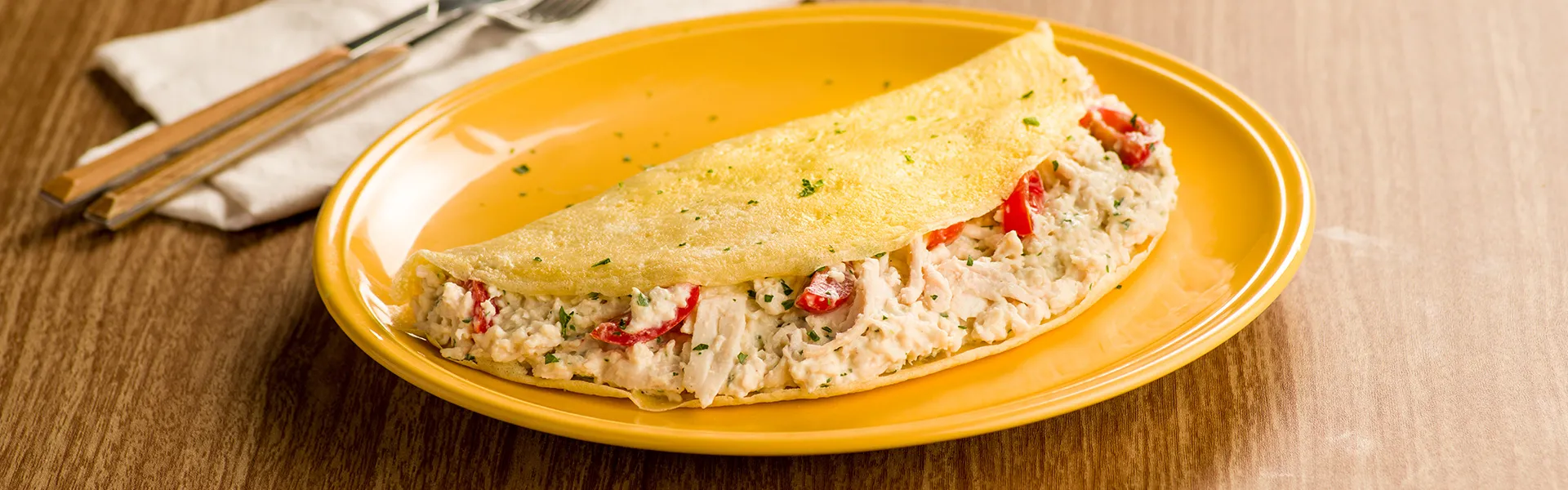 Crepioca de Frango Desfiado