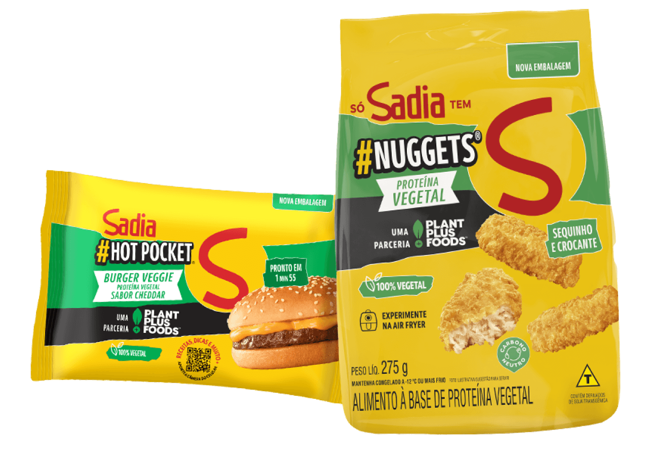 Sadia Hot Pocket e Nuggets Proteína Vegetal